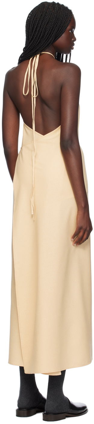 Pокля Baserange Halterneck Cutout Maxi Dress Бежово | DRCEL-WS-AU24, 2