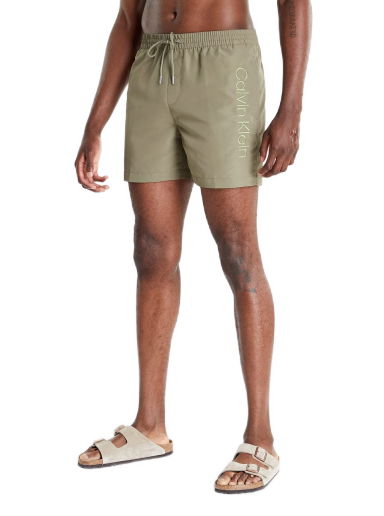 Бански CALVIN KLEIN Medium Drawstring Swim Shorts Зелено | KM0KM00718 MSP