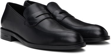 Кецове и обувки BOSS BOSS Leather Penny Loafers Черно | 50541699, 3