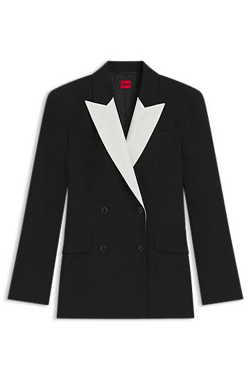 Яке BOSS Regular Fit Contrast Lapel Blazer Черно | 50544752, 0