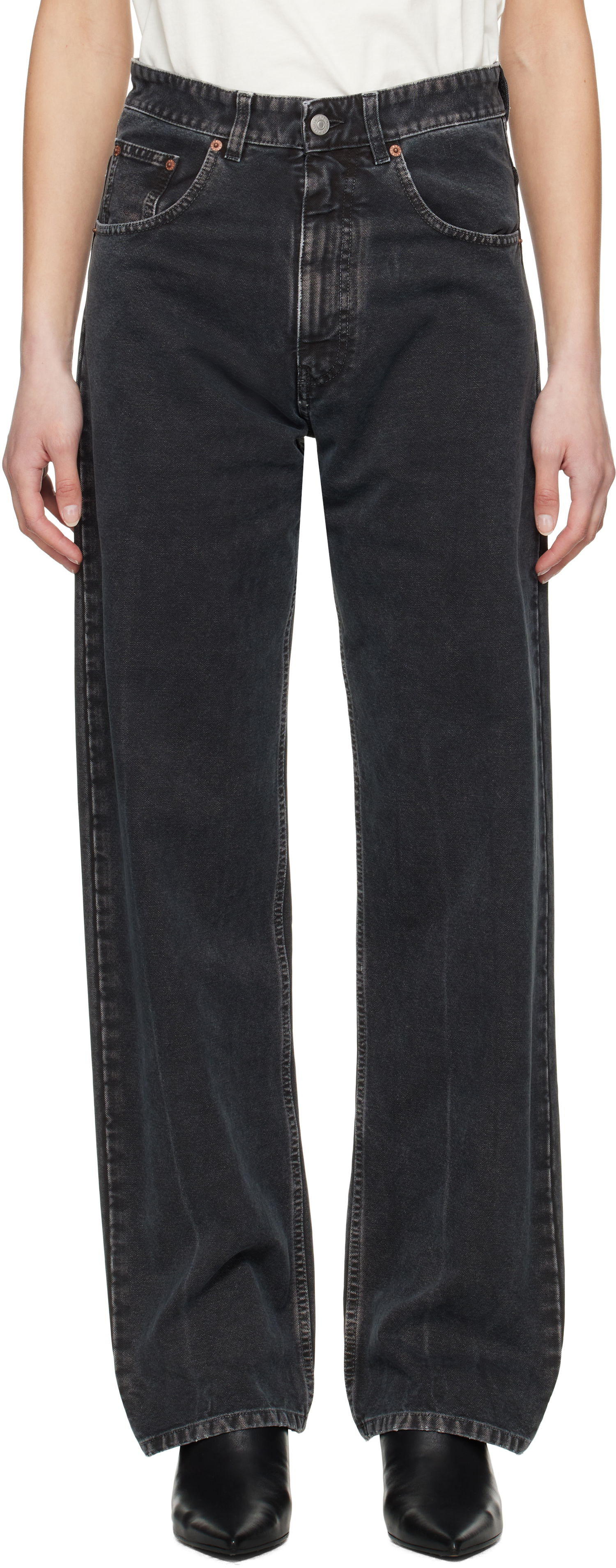 Дънки Maison Margiela MM6 Maison Margiela 5 Pocket Jeans Черно | SH0LA0010 M35249, 0