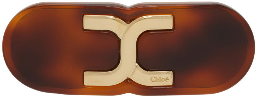 Значка CHLOÉ Tortoiseshell Hair Clip Кафяво | CHC24SFT39RYA