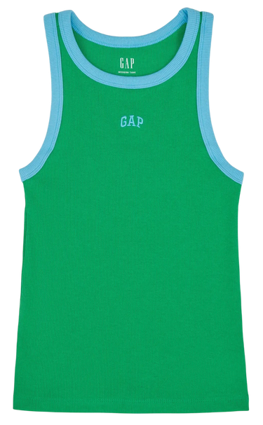 Потник GAP Ribbed Modern Tank Top Logo Americana Зелено | 729562-04, 0