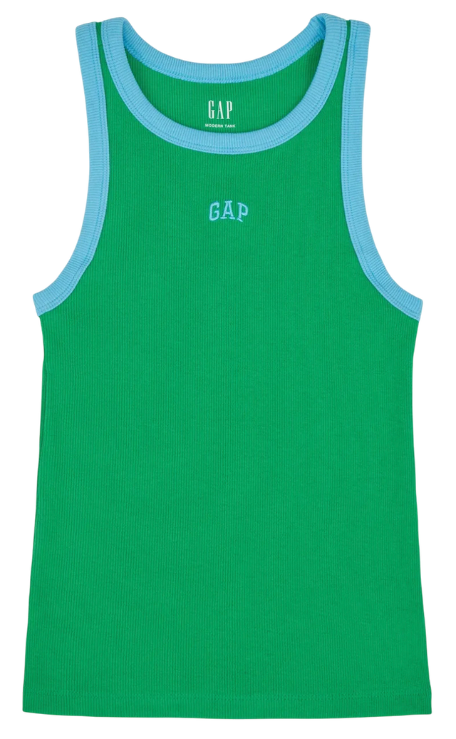 Ribbed Modern Tank Top Logo Americana