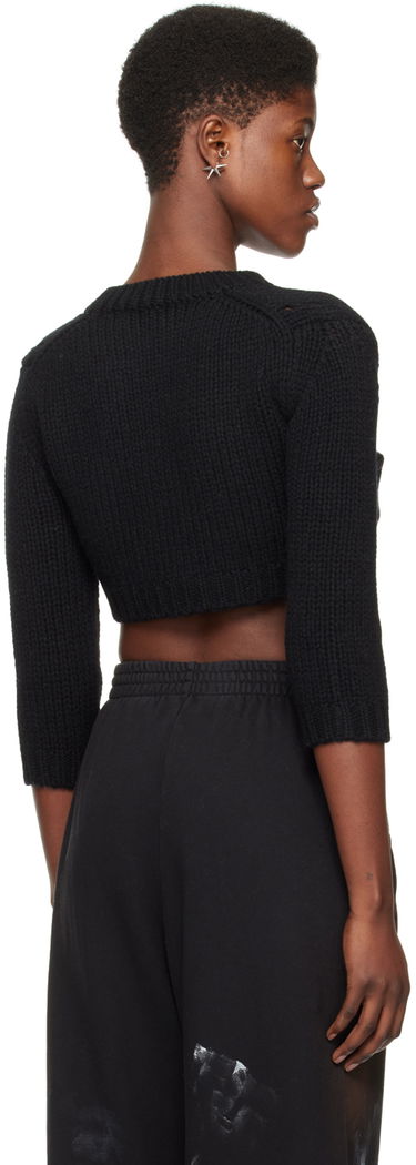 Пуловер We11done Patch Pocket Cropped Cardigan Черно | WD-KC0-24-645-W-BK, 2