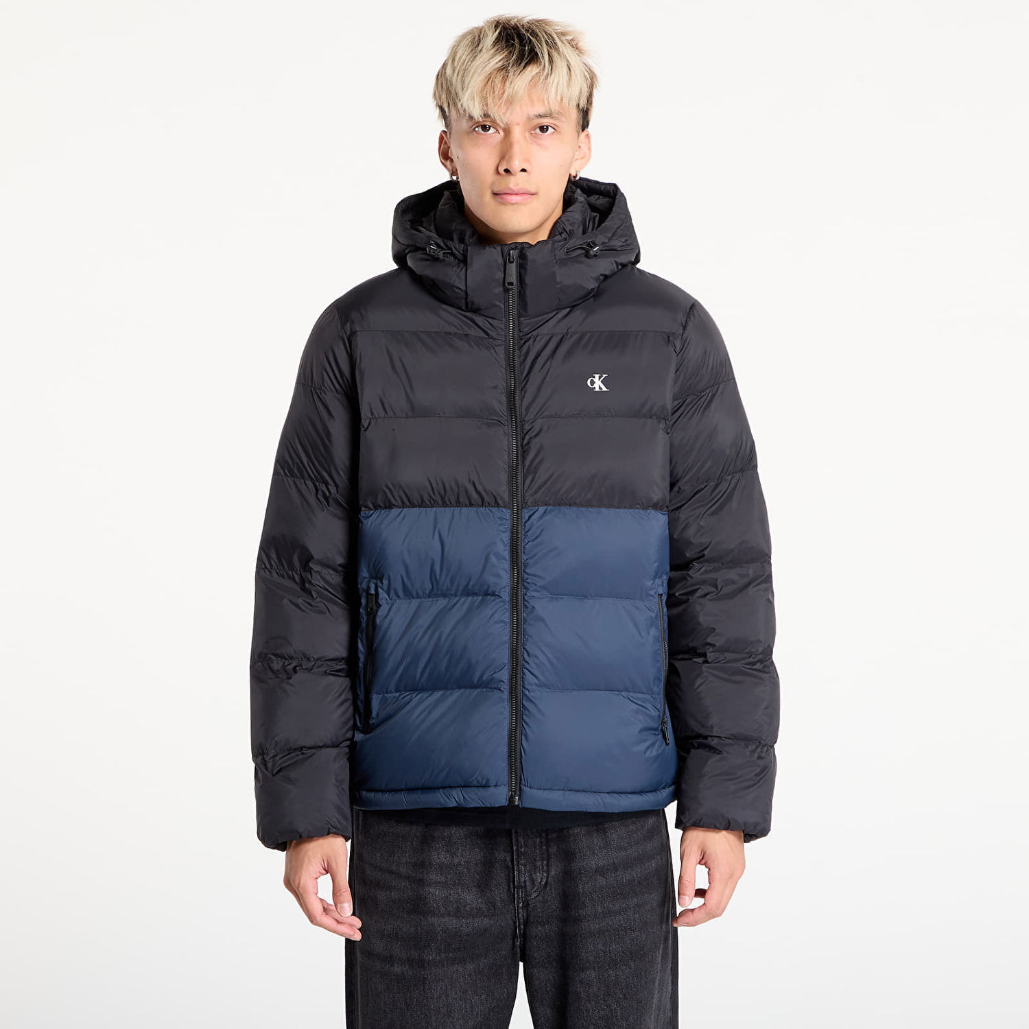 Пухо яке CALVIN KLEIN Calvin Klein Jeans Ls Nylon Color Block Jacket Тъмно синьо | LV04RD527G UB1, 0
