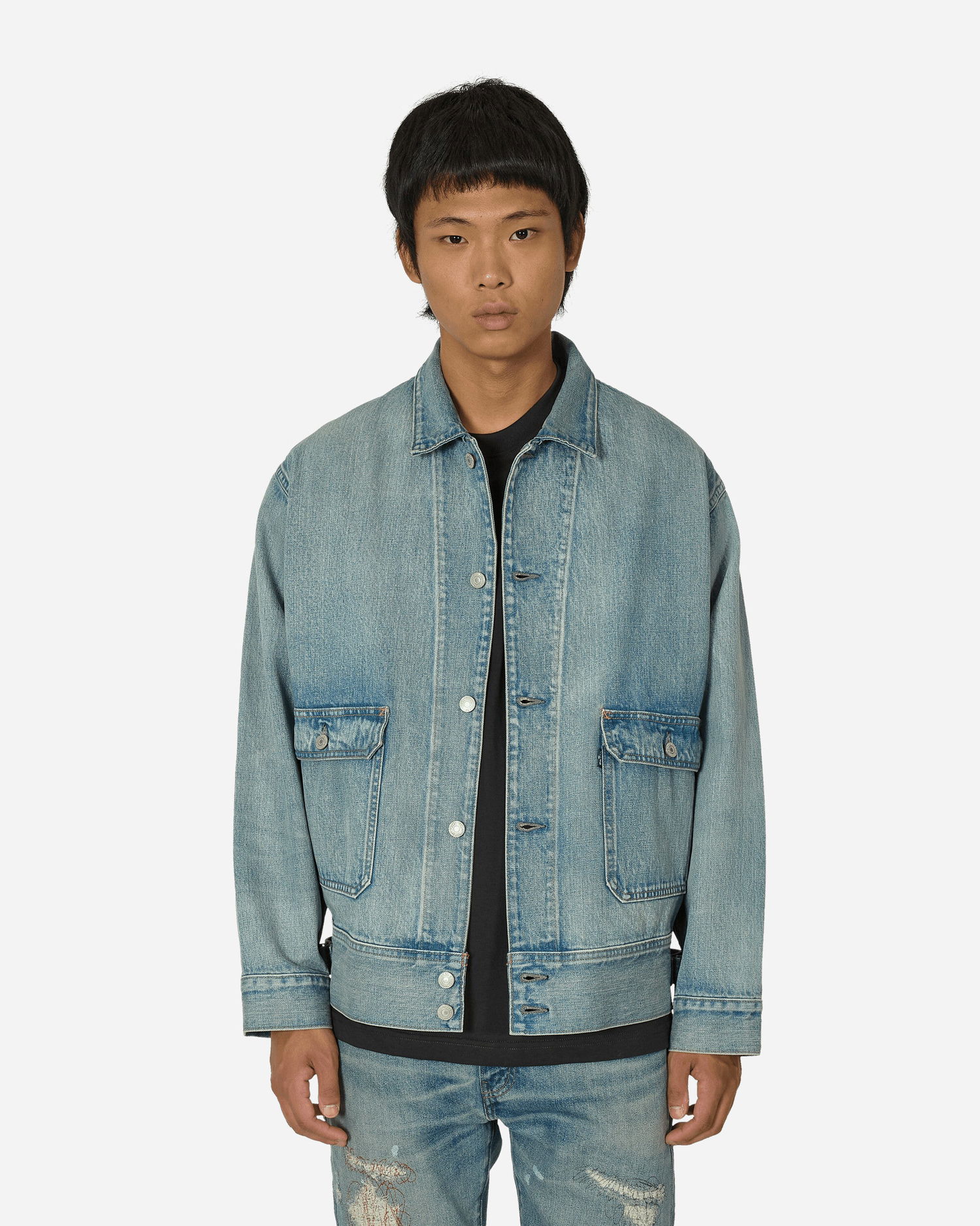 Яке Levi's Made in Japan Utility Trucker Jacket Blue Тюркоазено | A7150 0003, 1