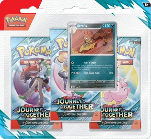 Колекционерско Pokémon Trading Card Game Journey Together Booster Blister 3-Pack Многоцветен | JOURTRI, 1