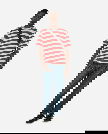 Тениска Junya Watanabe Striped T-Shirt Червено | WM-T019-051 GRYRED, 4