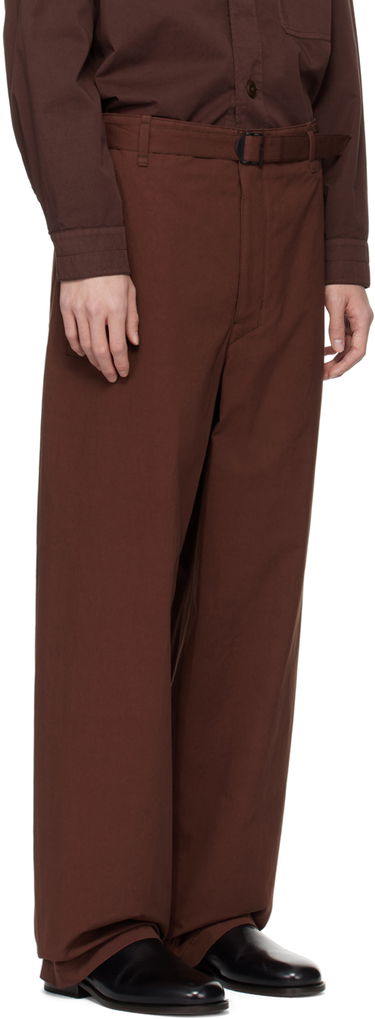 Панталони LEMAIRE LEMAIRE Seamless Belted Trousers Кафяво | PA1106 LF1220, 1