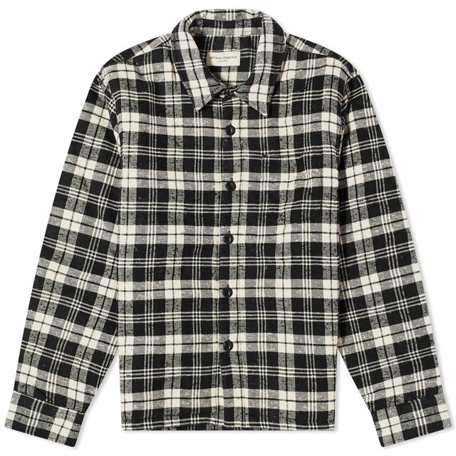 Harring Padded Check Overshirt "Black/Ecru"