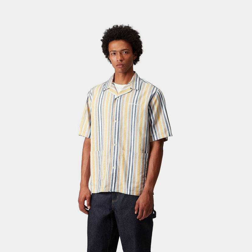 Риза Carhartt WIP Carhartt WIP S/S Folsey Stripe Shirt Многоцветен | I035154_36