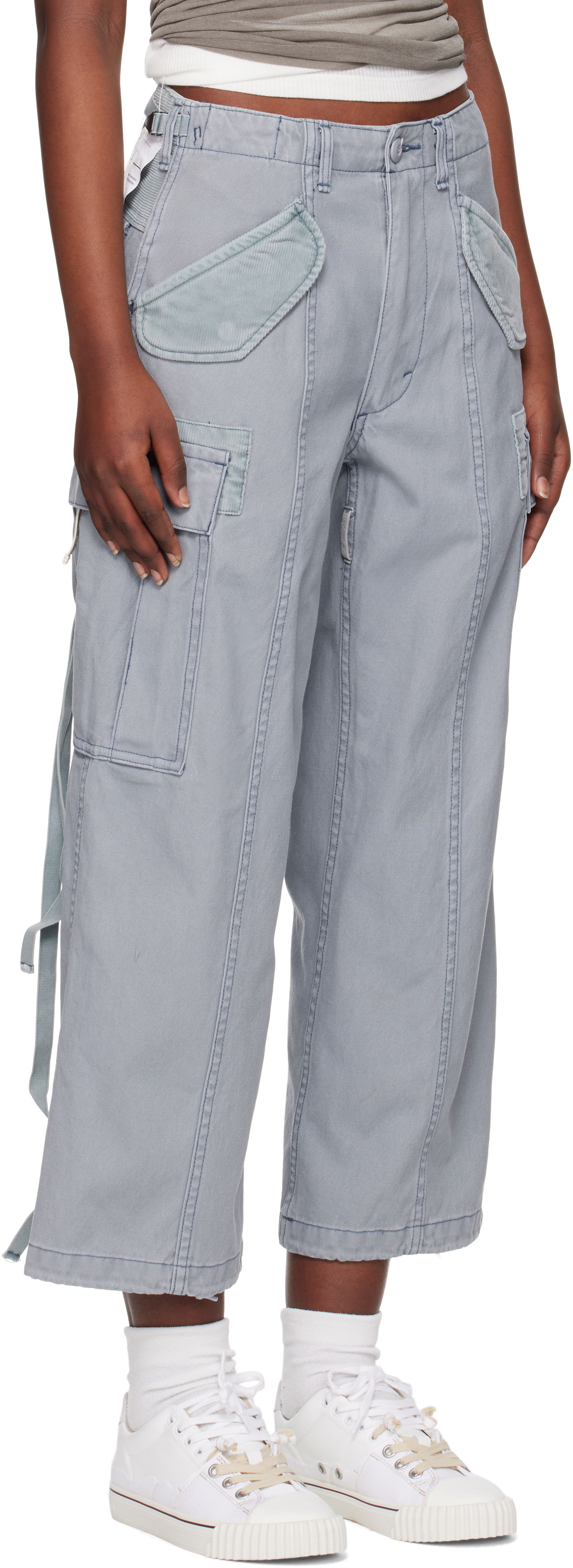 Карго панталони R13 R13 Cropped Cargo Pants Сиво | R13WD320-D279A, 1