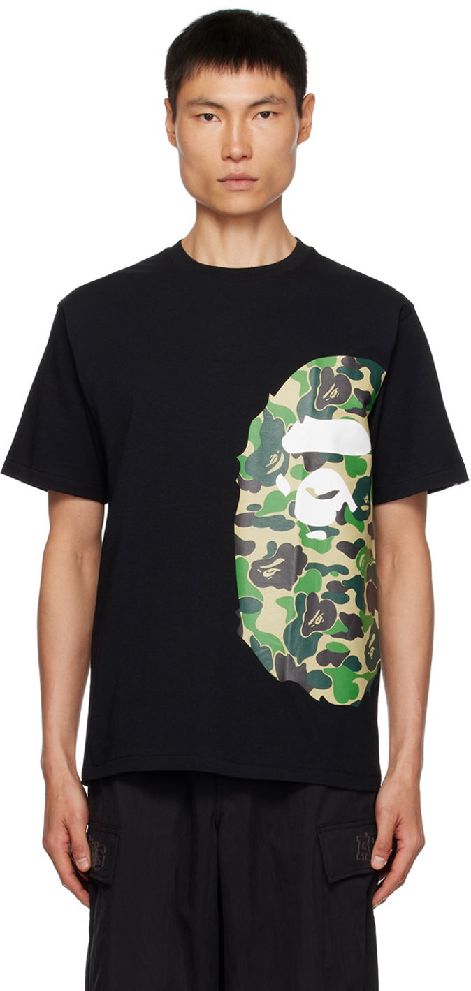 Тениска BAPE ABC Camo Side Big Ape Head T-Shirt Черно | 001TEJ801012M, 0