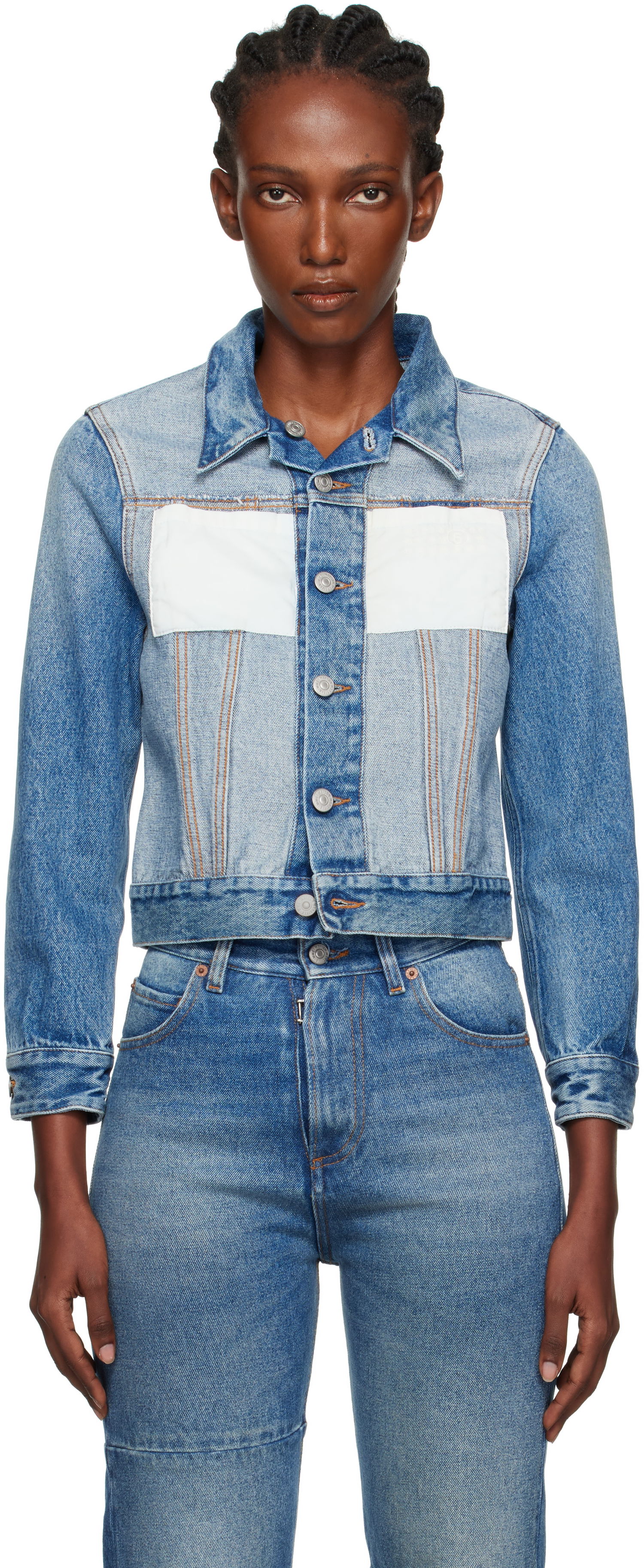 Яке Maison Margiela MM6 Maison Margiela Reversed Denim Jacket Синьо | S52AM0328 M30018, 0