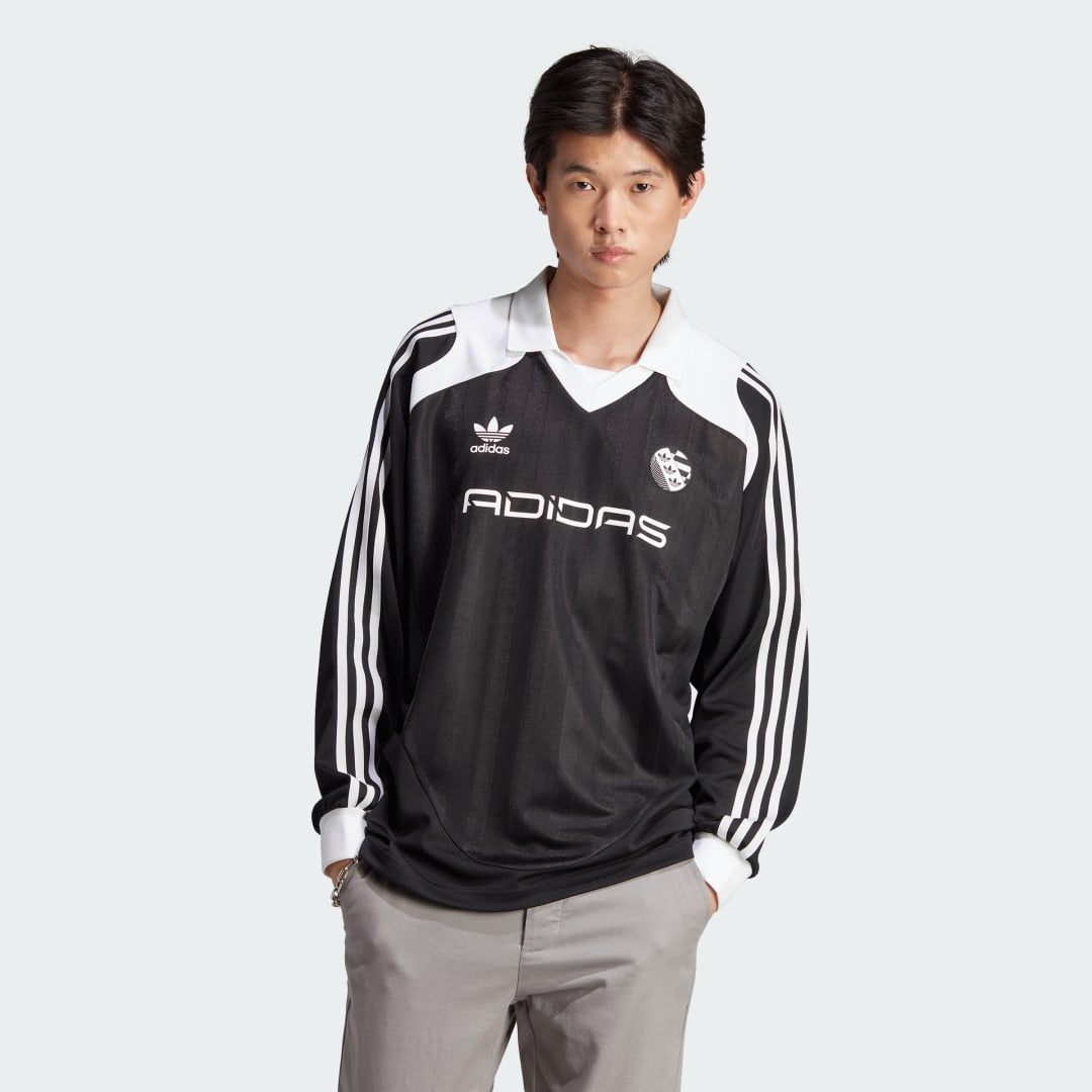 Фланелка adidas Originals Oversized Long Sleeve Jersey Черно | IW3642, 0