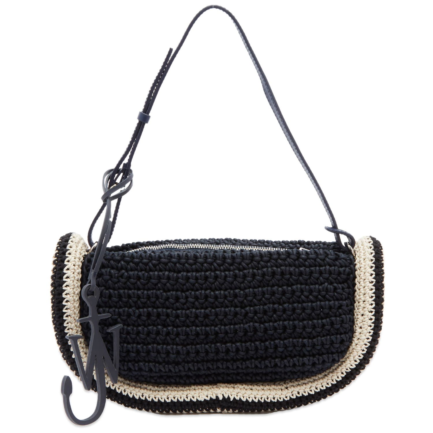 Чанта през рамо JW Anderson The Bumper-15 Crochet Shoulder Bag Тъмно синьо | HB0576-FA0305-888, 0