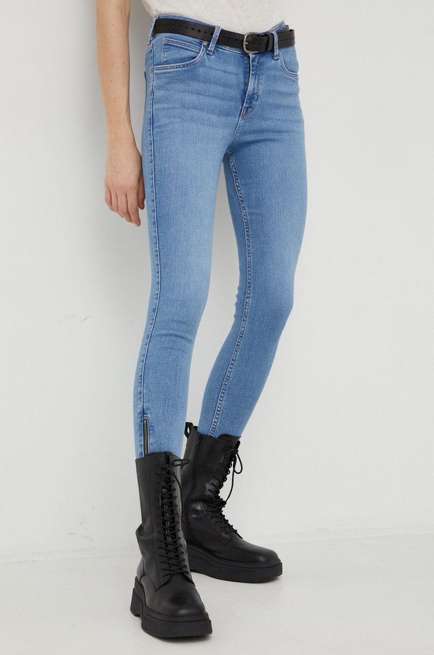 Дънки Lee Scarlett High Zip "Partly Cloudy" Синьо | L31BERPA, 0