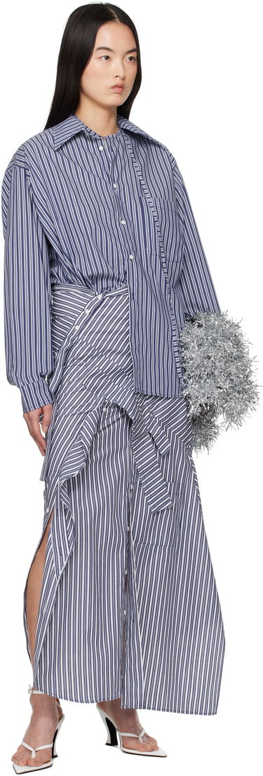 Pокля Ottolinger Ottolinger Deconstructed Shirting Midi Dress Синьо | 11150011101, 3