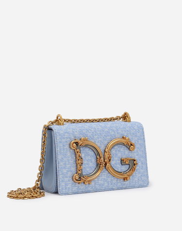 Чанта през рамо Dolce & Gabbana Medium Shoulder Bag with Metal Logo Синьо | BB6498AV88480789, 2