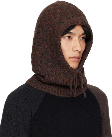 Шапка Maison Margiela MM6 Maison Margiela Wool Blend Knit Hood Кафяво | SH2TB0005 M13174, 3