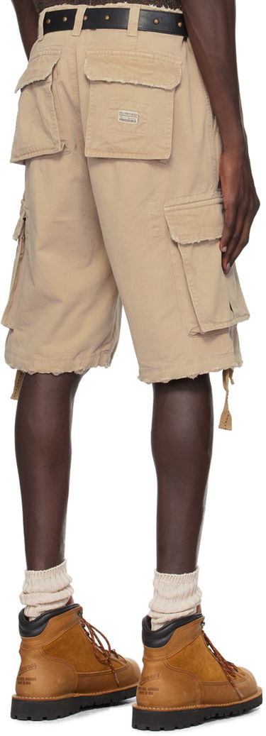 Къси панталони ERL Classic Distressed Cotton Cargo Shorts Бежово | ERL09P005, 2