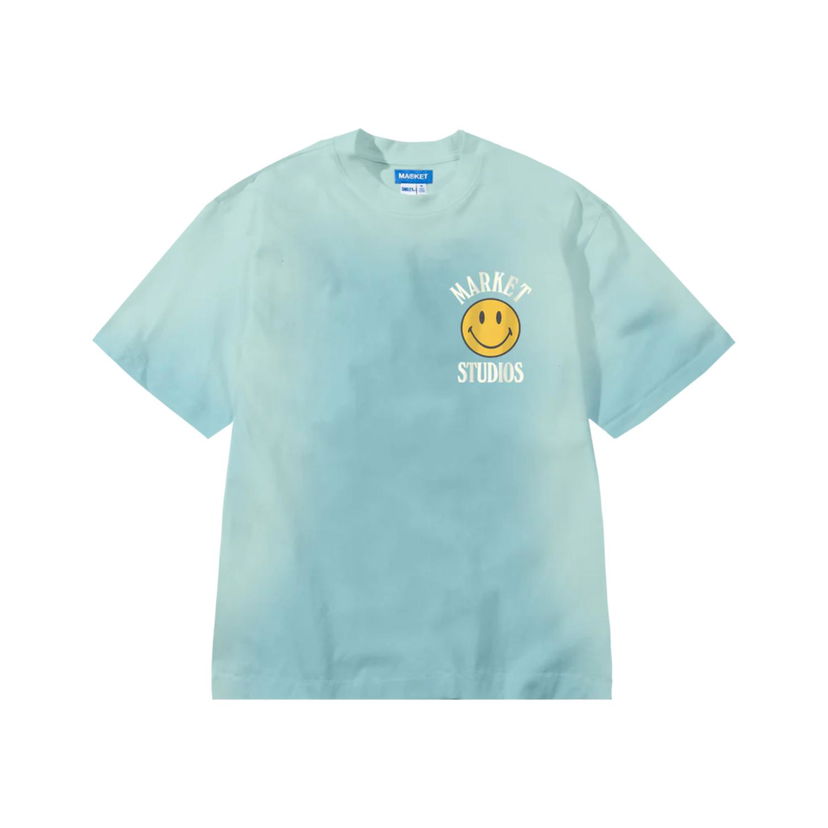 Тениска MARKET Smiley Upside Down Lockup T-Shirt Тюркоазено | SS0228-BLUE