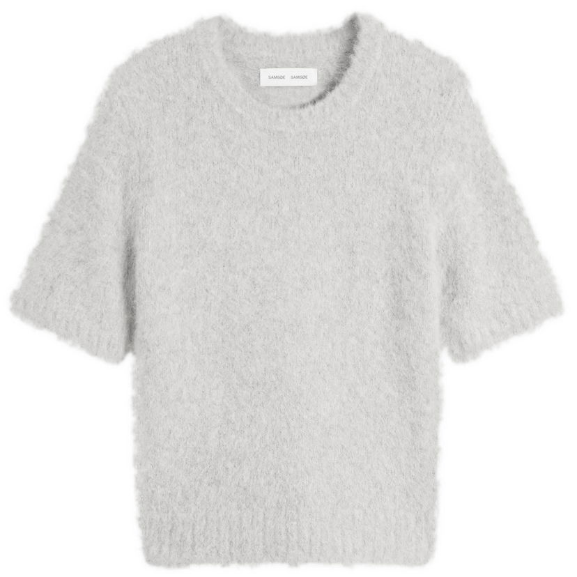 Съкратен топ Samsoe Samsoe Samsøe Samsøe Sajeanne Knit Top Сиво | F24400073-CLR000657
