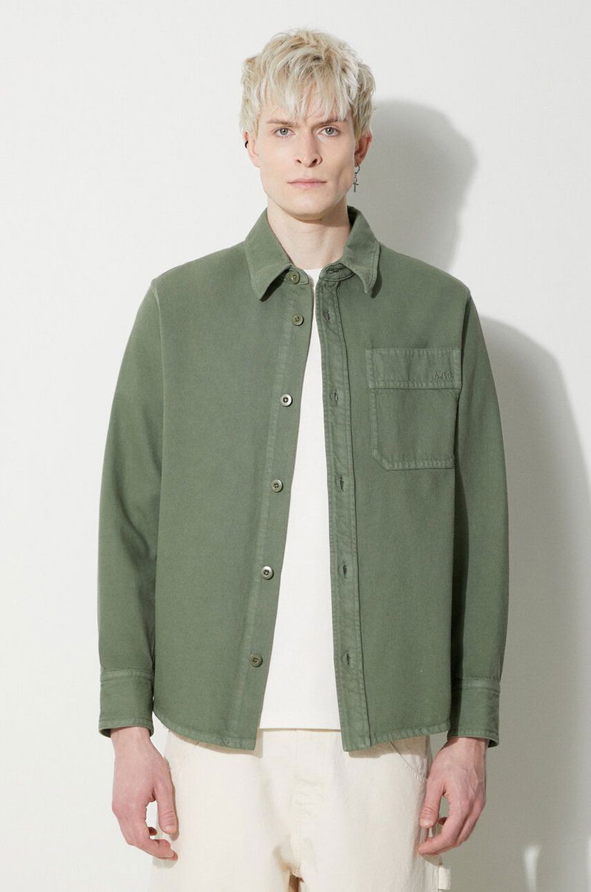 Риза A.P.C. Shirt Зелено | COFCN.H02918.KAI