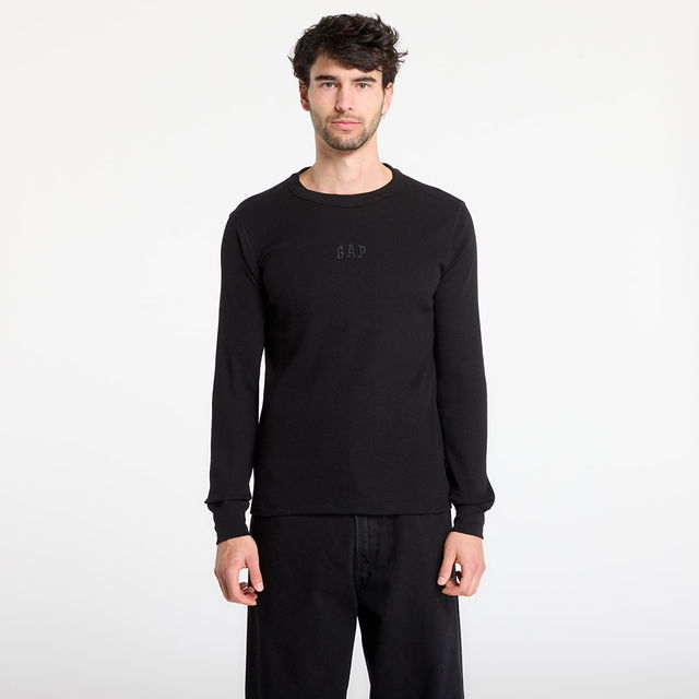 Long Sleeve Waffle Mini Logo Crew Tee