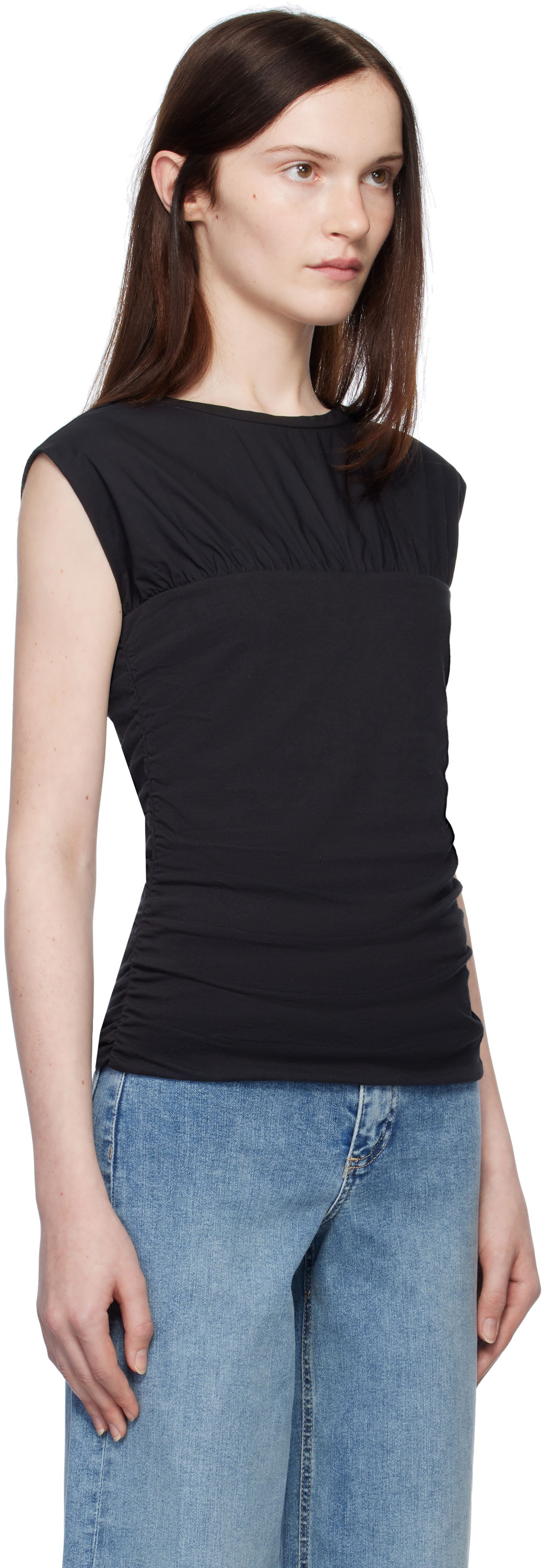 Потник rag & bone Rag & Bone Mica Banded Top Черно | WCC24HT009M409, 1