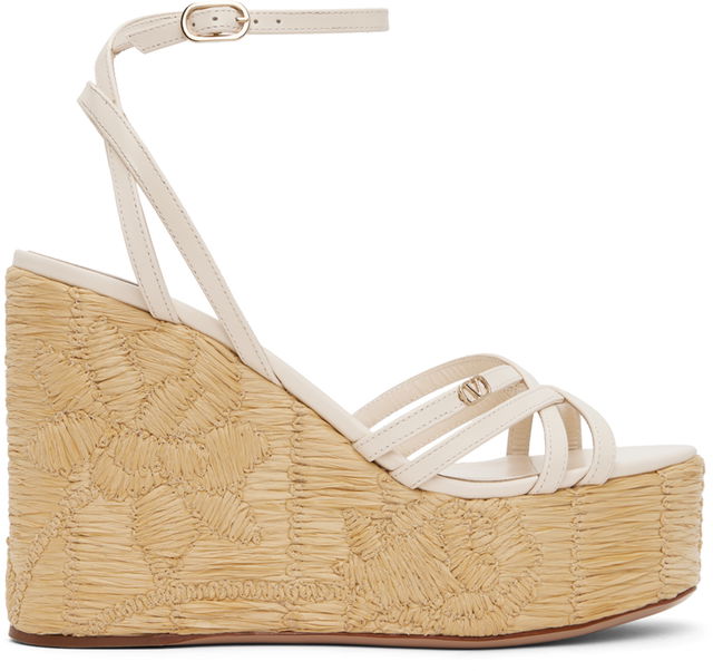 Valentino Garavani Raflower Wedge Sandals