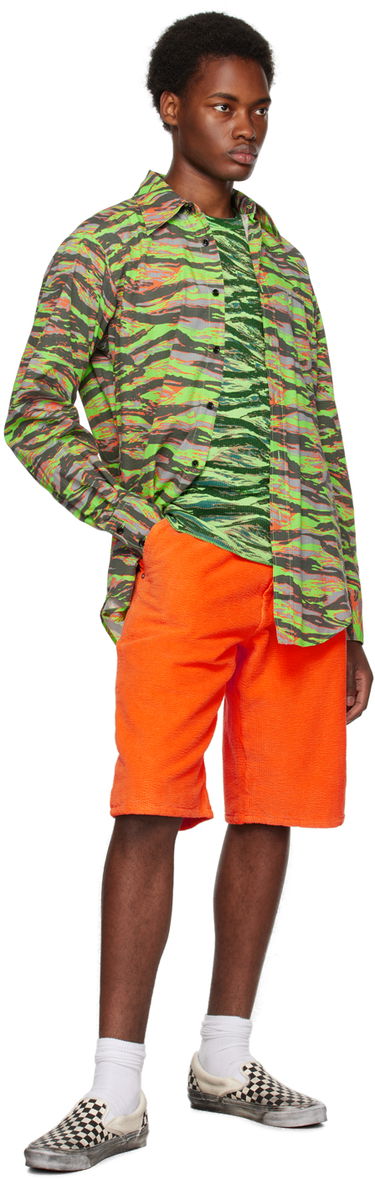 Риза ERL Abstract Print Long Sleeve Shirt Зелено | ERL06B005, 3