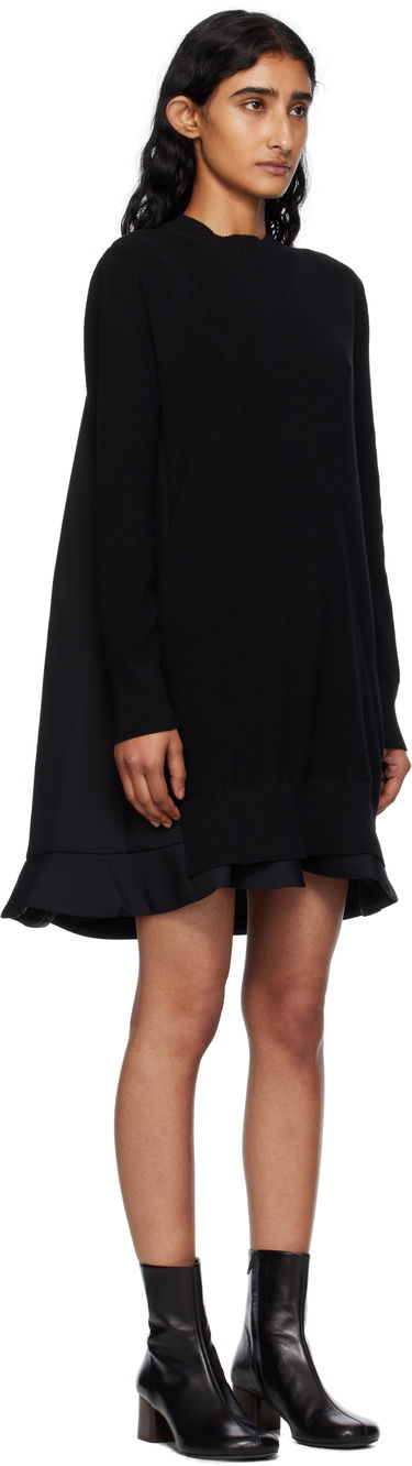 Pокля sacai Sacai Suiting Mix Knit Minidress Черно | 25-07952, 1