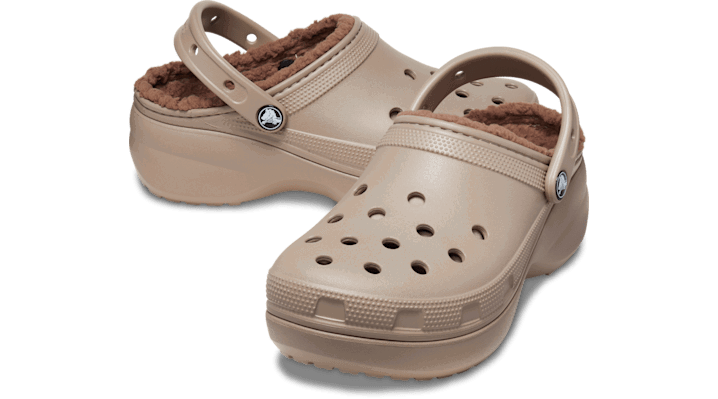 Кецове и обувки Crocs Platform Lined Clogs Бежово | 207938-195, 1