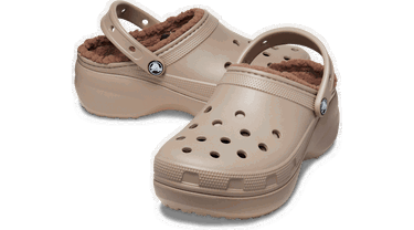 Кецове и обувки Crocs Platform Lined Clogs Бежово | 207938-195, 1