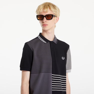 Поло тениска Fred Perry Beams Striped Panel Fp Polo T-Shirt Black Черно | SM7188 102, 1