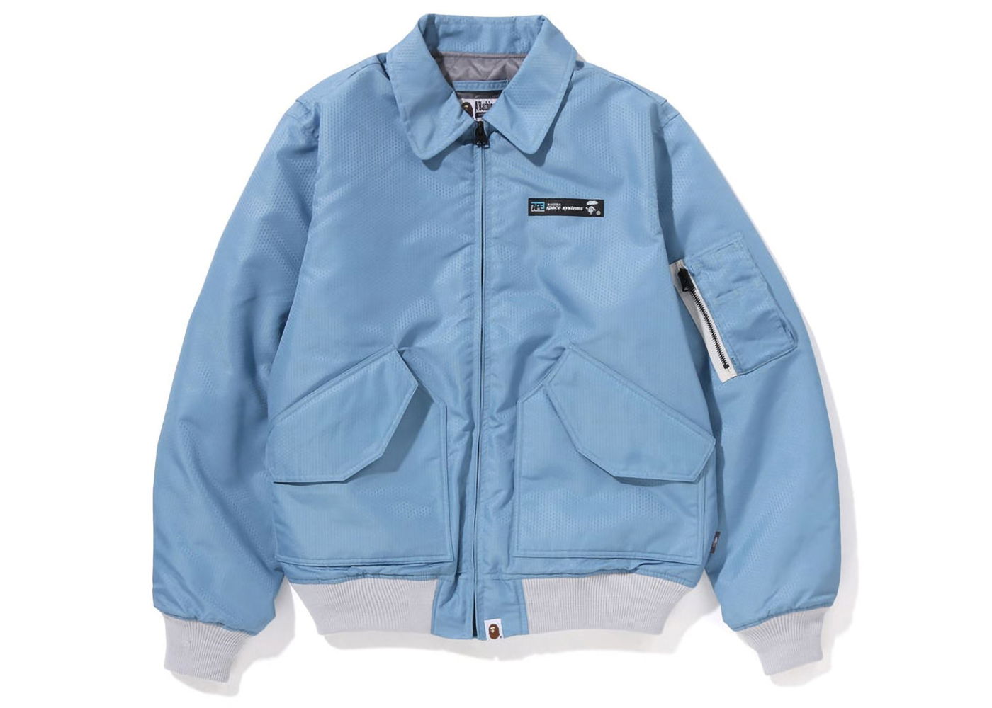 Яке BAPE Honeycomb Ripstop Bomber Jacket Синьо | 1J30-141-002, 0