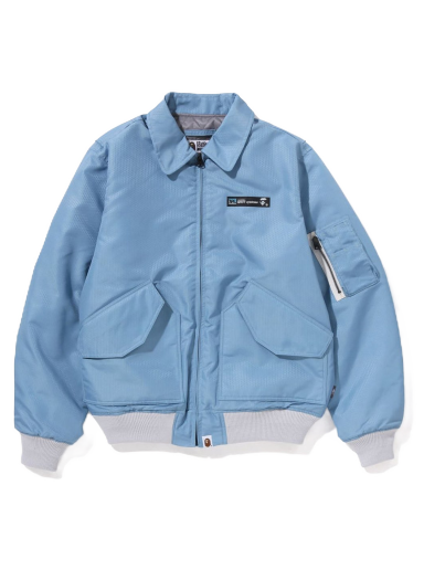Яке BAPE Honeycomb Ripstop Bomber Jacket Синьо | 1J30-141-002