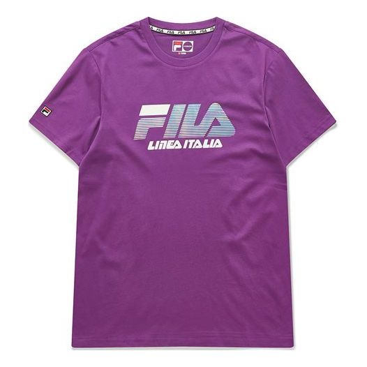 Тениска FILA Fusion Basic Round Neck Short Sleeve T-Shirt Лилаво | T11M026101F-VT