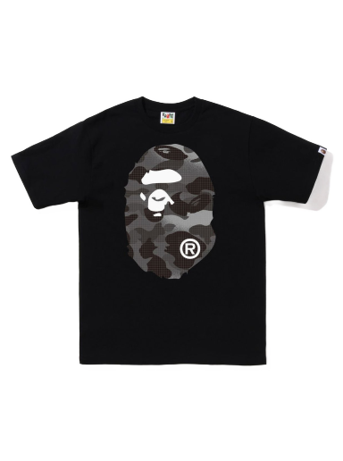 Тениска BAPE Grid Camo Big Ape Head Tee Черно | 1I80-110-030