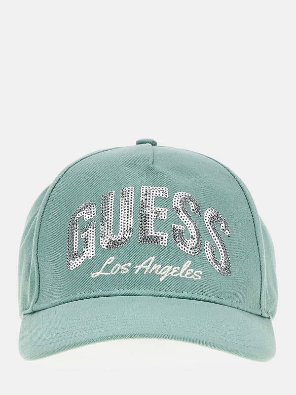 Шапка с козирка GUESS Sequins Logo Baseball Cap Синьо | W4GZ19WEGD0, 0