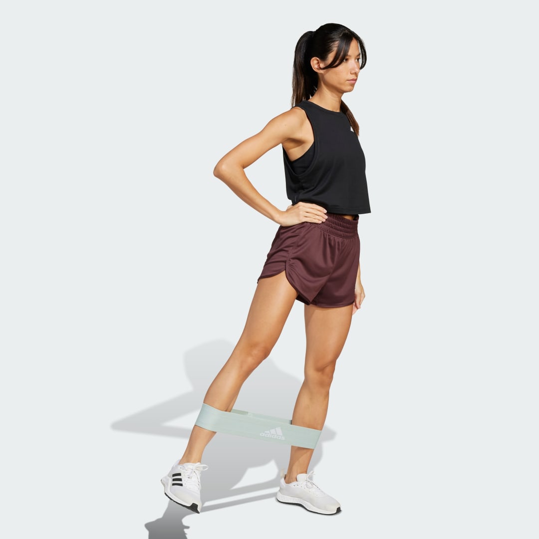 Къси панталони adidas Performance Pacer Essentials Knit High-Rise Shorts Бургунди | JN1388, 1