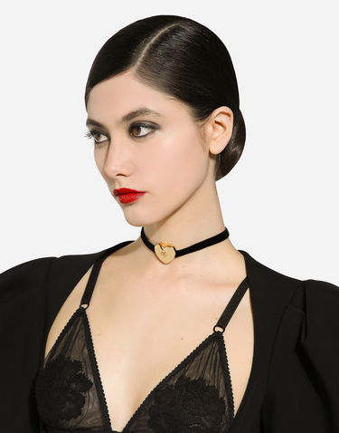 Колие Dolce & Gabbana Velvet Ribbon Necklace With Logo Многоцветен | WNQ8S1W1111N0011, 1