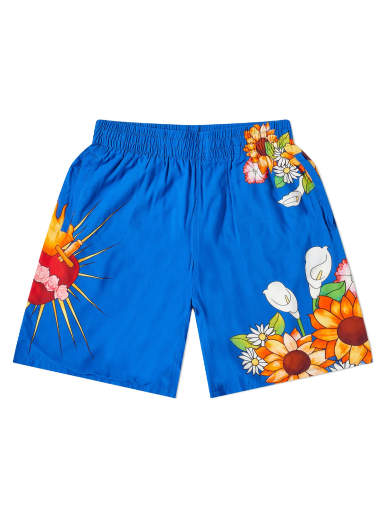 Heart Print Beach Short Blue