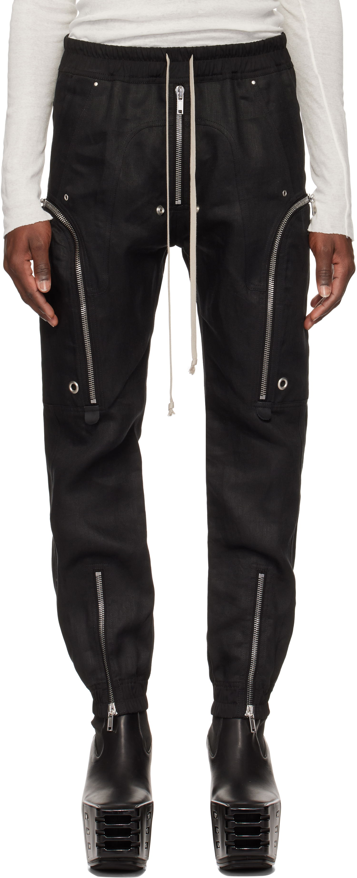 Карго панталони Rick Owens Rick Owens Hollywood Bauhaus Cargo Pants Черно | RU01E5377 TWL, 0