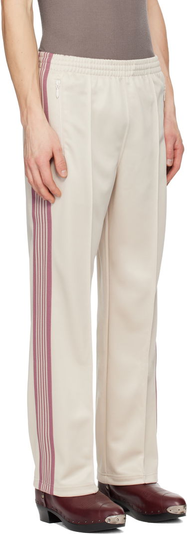 Спортни панталони Needles Poly Smooth Straight-Leg Side-Stripe Track Pants with Embroidered Logo Лилаво | QV307, 4