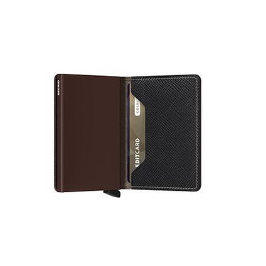 Портфейл Secrid Secrid Slimwallet Saffiano Card Holder Черно | SSa-Brown, 3