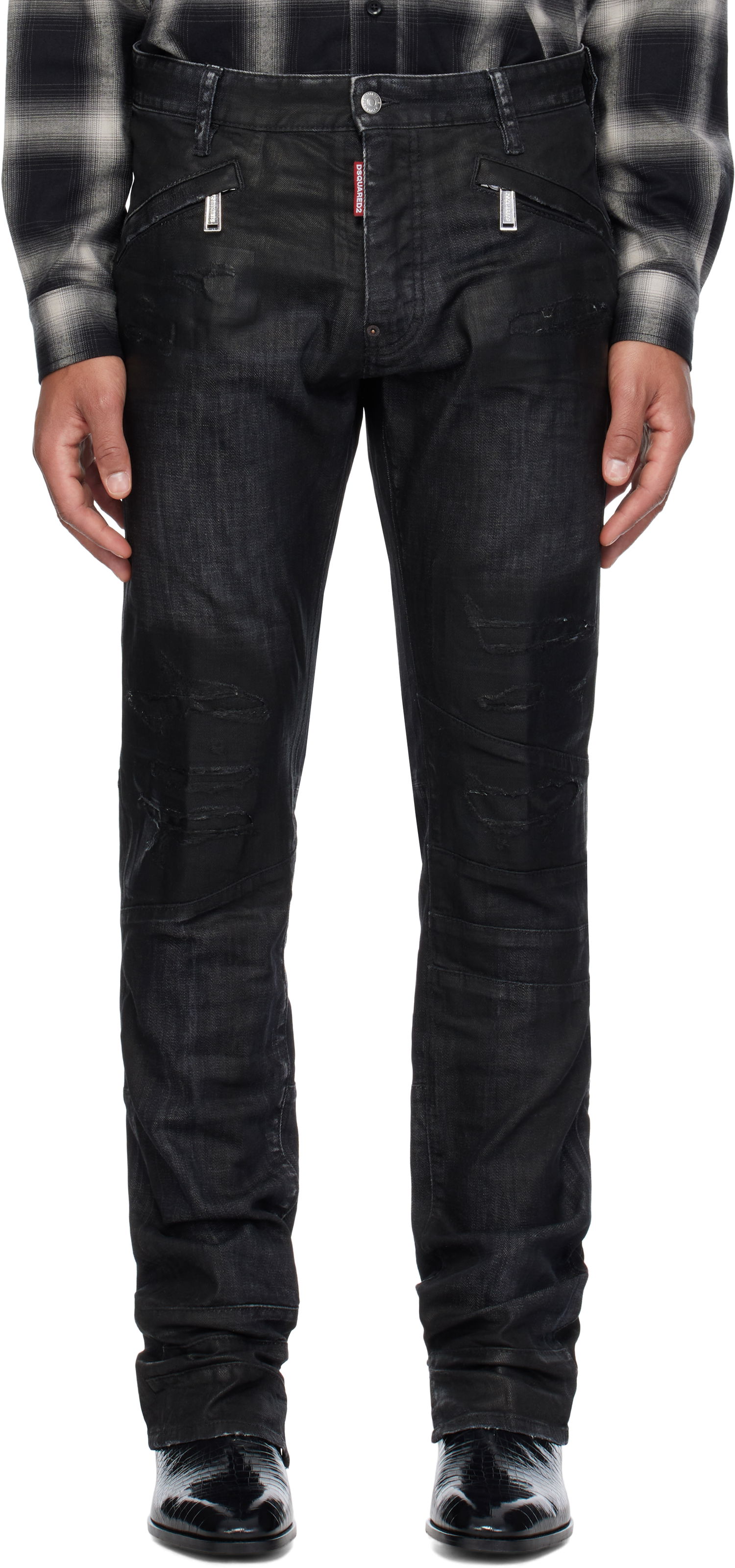 Дънки DSQUARED2 Honda Cool Guy Slim Fit Jeans Черно | S71LB1482_S30357, 0