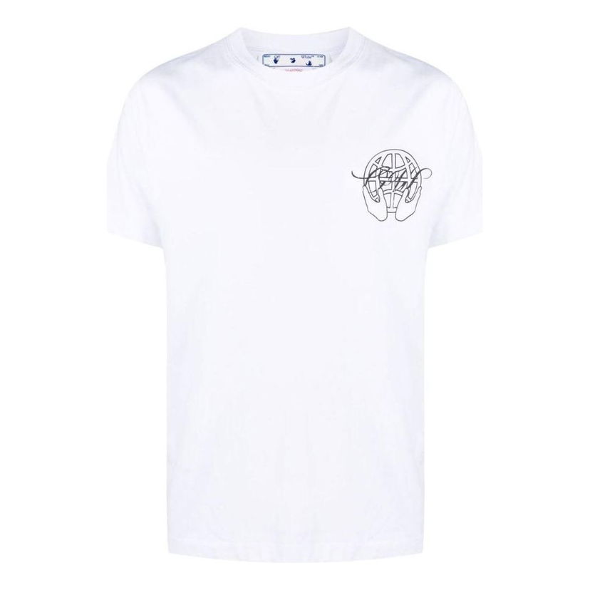 Тениска Off-White Slim Graphic T-Shirt Бяло | OMAA027S23JER0070110